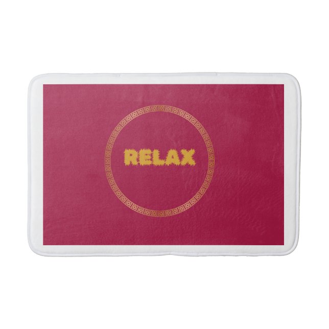 Tapis De Bain Matelas rouge "Relax" Matelas avec accentuation or (Devant)