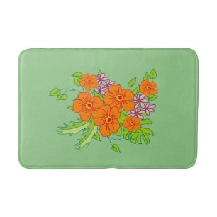 Tapis De Bain Matelas vert d'arôme avec fleur d'oranger