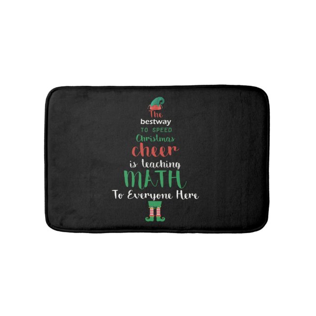 Tapis De Bain Math Enseignant Christmas Elf Cadeau design (Devant)