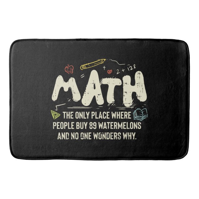 Tapis De Bain Mathématiques Mathématiques Mathématiques Math Ens (Devant)