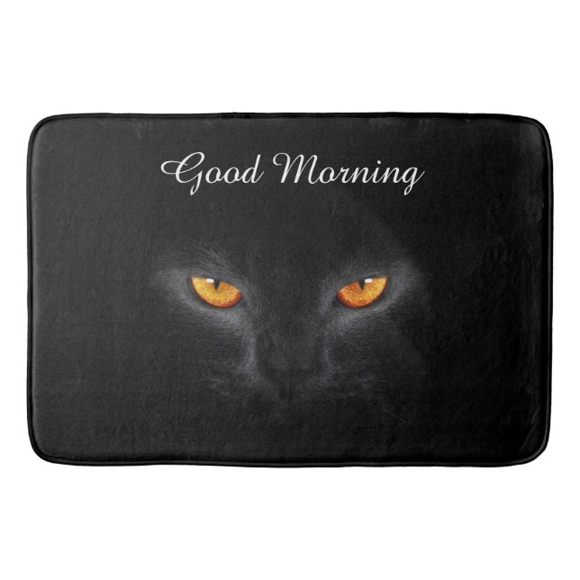 Tapis De Bain Matmat de bain de chat noir (Devant)