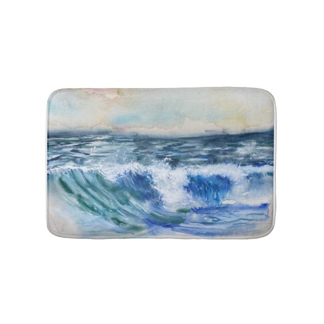 Tapis De Bain Matt de bain des vagues océaniques (Devant)