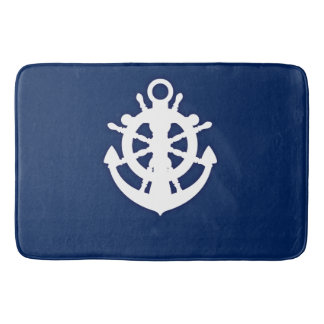 Tapis De Bain Matt de bain nautique : Bleu