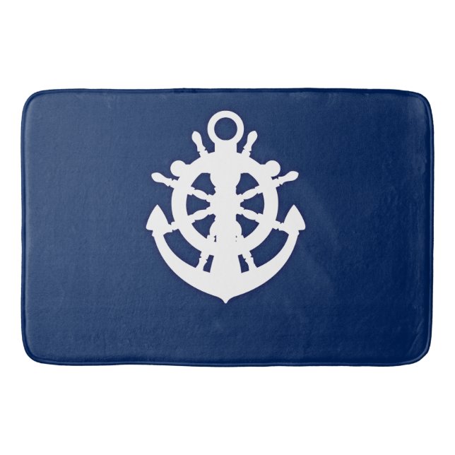 Tapis De Bain Matt de bain nautique : Bleu (Devant)