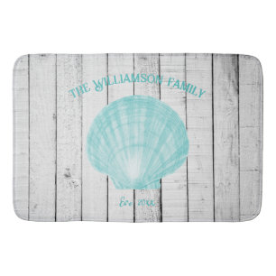Tapis De Bain Maturité de bain Vintage turquoise pour coquille d