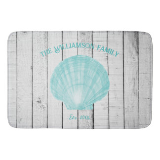 Tapis De Bain Maturité de bain Vintage turquoise pour coquille d