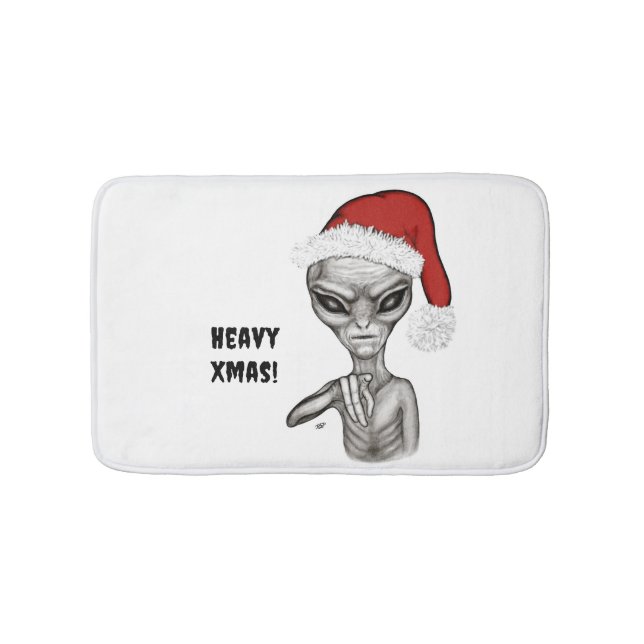 Tapis De Bain Mauvais Alien, Lourds Noël ! (Devant)