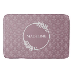 Tapis De Bain Mauve Elegant Damask That de bain personnalisé