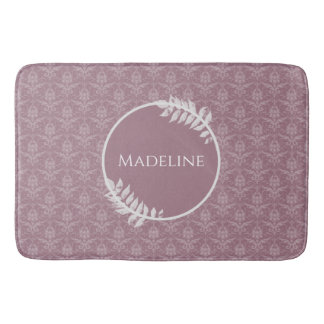 Tapis De Bain Mauve Elegant Damask That de bain personnalisé