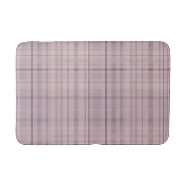 Tapis De Bain Mauve rose et violet Lilac Plaid (Devant)