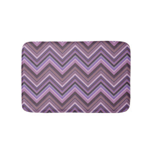 Tapis De Bain Mauve zigzag stripes