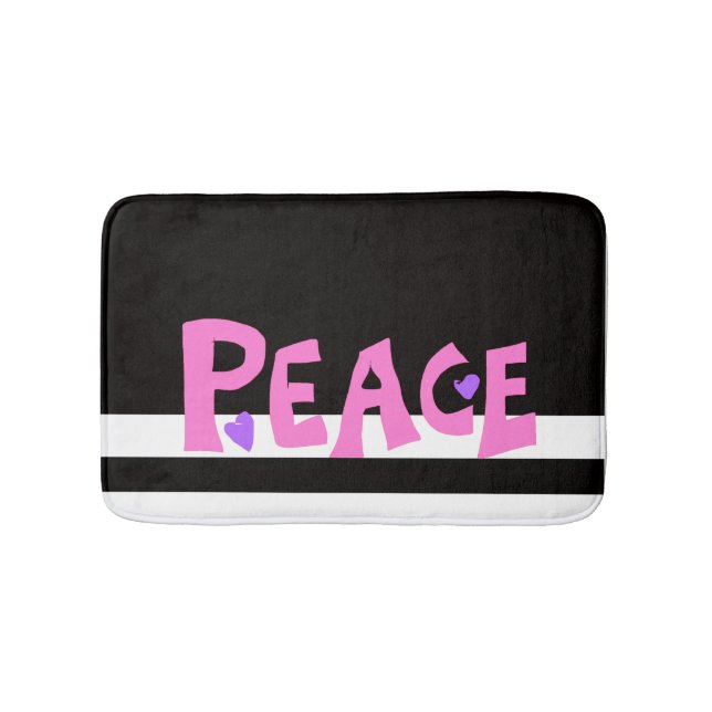 Tapis De Bain MAZIPOODLES Paix Rose (Devant)