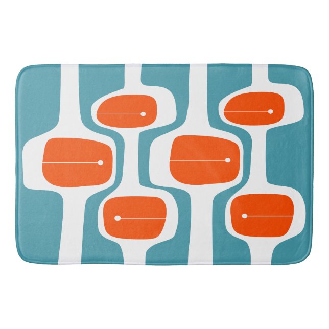 Tapis De Bain MCM Bath Mat - Orange et Turquoise (Devant)