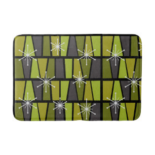 Tapis De Bain MCM géométrique Vert olive Abstrait