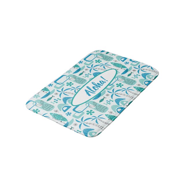 Tapis De Bain MCM Hawaiian Village - Blue (Angle)