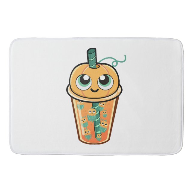 Tapis De Bain Méduse de boba de citrouille (Devant)