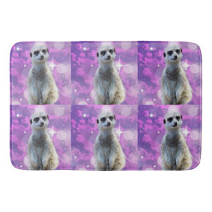 Tapis De Bain Meerkat Pink Purple Sparkle,