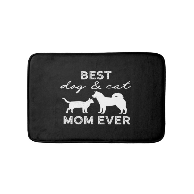 Tapis De Bain Meilleur Chien Et Chat Maman Cadeau Cute Crazy Cha (Devant)