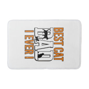 Tapis De Bain Meilleur Papa Chat du Monde Design de Chemise Vint