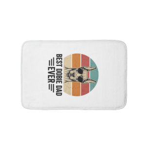 Tapis De Bain Meilleur papa Dobie vintage Doberman T-shirt_1