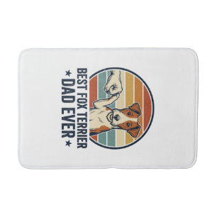 Tapis De Bain Meilleur Papa Fox Terrier Vintage T-Shirt pour Amo