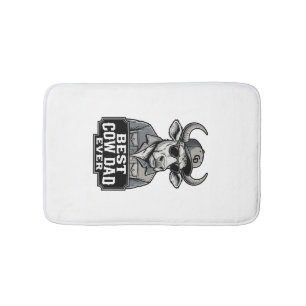 Tapis De Bain Meilleur papa vache jamais design de gravure vinta