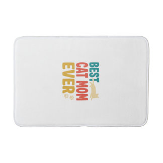 Tapis De Bain Meilleure Maman de Chat Vintage Design de Amateur