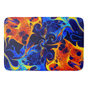 Tapis De Bain mélange coloré de peintures néon tourbillonnant su