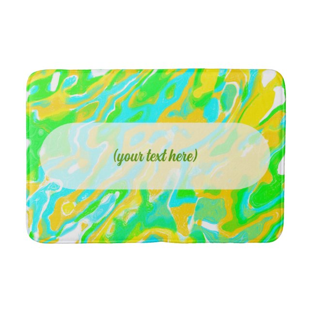 Tapis De Bain Mélange de peinture liquide à texture marbrée pour (Devant)