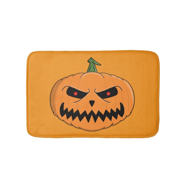 Tapis De Bain Menacer Jack O'Lantern Halloween (Devant)