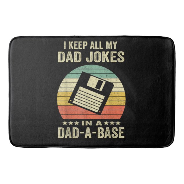 Tapis De Bain Mens Funny dad Jokes in dad-a-Base (Devant)