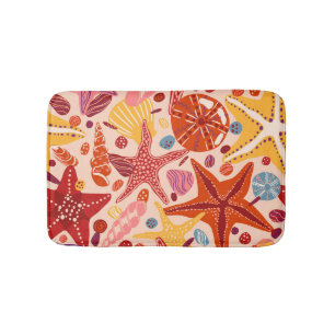 Tapis De Bain Mer d'été scandinave : Starfish Motif