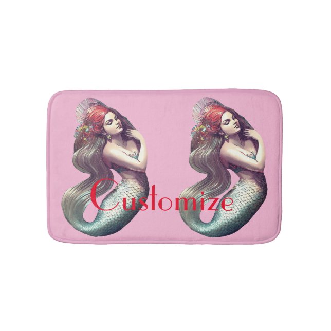 Tapis De Bain Mermaid Beauté de Redhead Thunder_Cove (Devant)