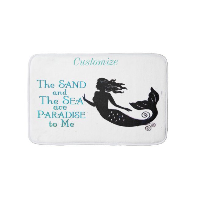Tapis De Bain Mermaid de plage de sable et de mer Thunder_Cove (Devant)