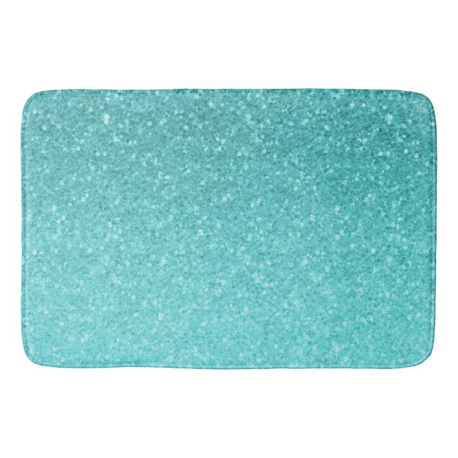 Tapis De Bain Mermaid en verre d'eau bleu Parties scintillant ét (Devant)