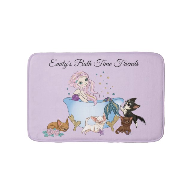 Tapis De Bain Mermaid et Chihuahua Friends Bath Mat (Devant)