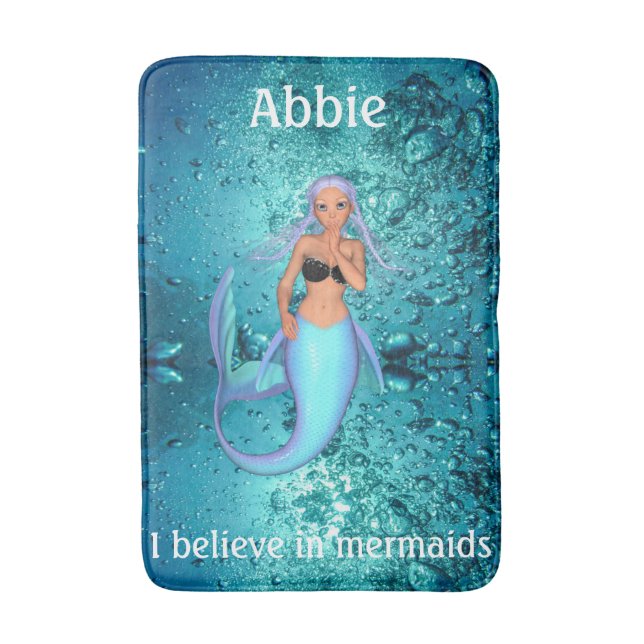 Tapis De Bain Mermaid - Je crois en Mermaids Bath Mat (Devant (Vertical))