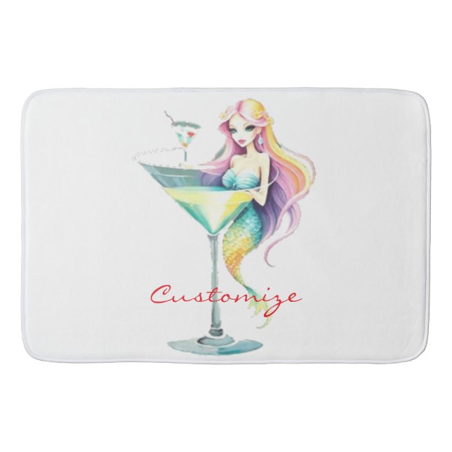 Tapis De Bain Mermaid Martini Girl Thunder_Cove (Devant)