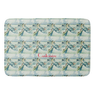 Tapis De Bain Mermaid Riding Serpent de mer Thunder_Cove