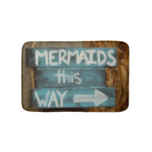 Tapis De Bain Mermaiers This Way Beach Word Art