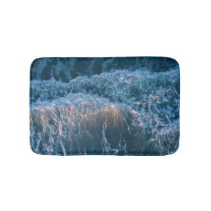 Tapis De Bain Merveilleuses Vagues Bleues