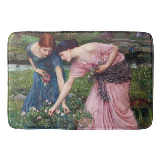 Tapis De Bain Mesdames Picking Roses, John William Waterhouse (Devant)