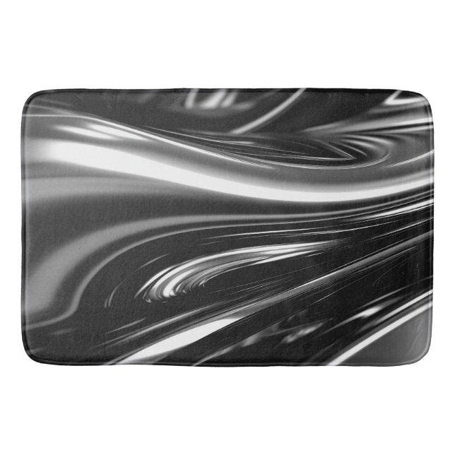 Tapis De Bain Métal argenté fluide (Devant)
