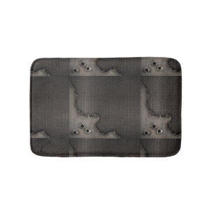 Tapis De Bain Métal avec l'arrière - plan de trous de balle