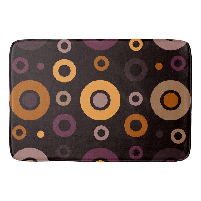Tapis De Bain Mi-siècle moderne automne géométrique (Devant)
