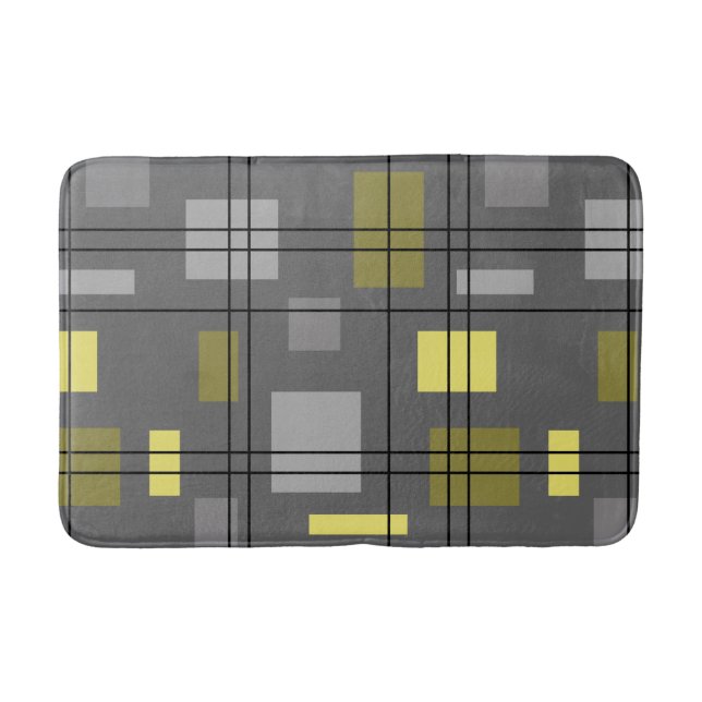 Tapis De Bain Mi-siècle moderne géométrique 4 (Devant)
