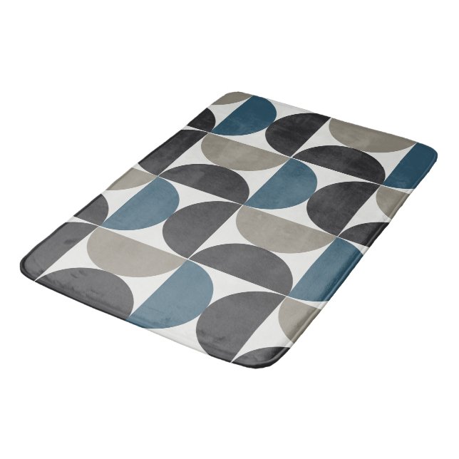 Tapis De Bain Mi-siècle moderne gris gris gris gris gris gris (Angle)