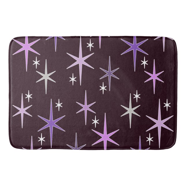 Tapis De Bain Mi-siècle moderne Star Sky Purple (Devant)
