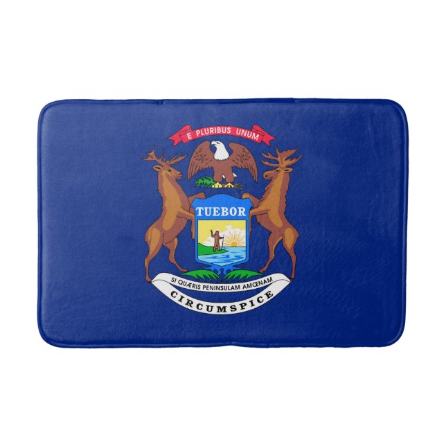 Tapis De Bain Michigan State Flag Design (Devant)