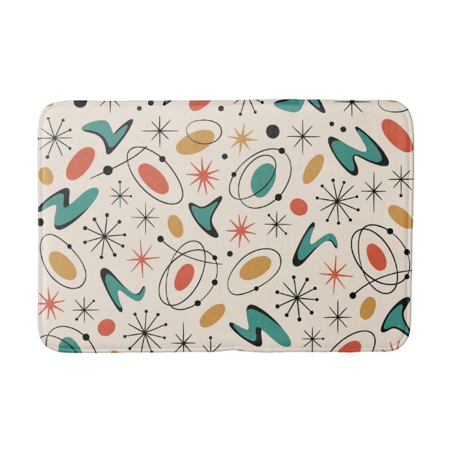 Tapis De Bain Mid Century Modern Starburst Pattern (Devant)